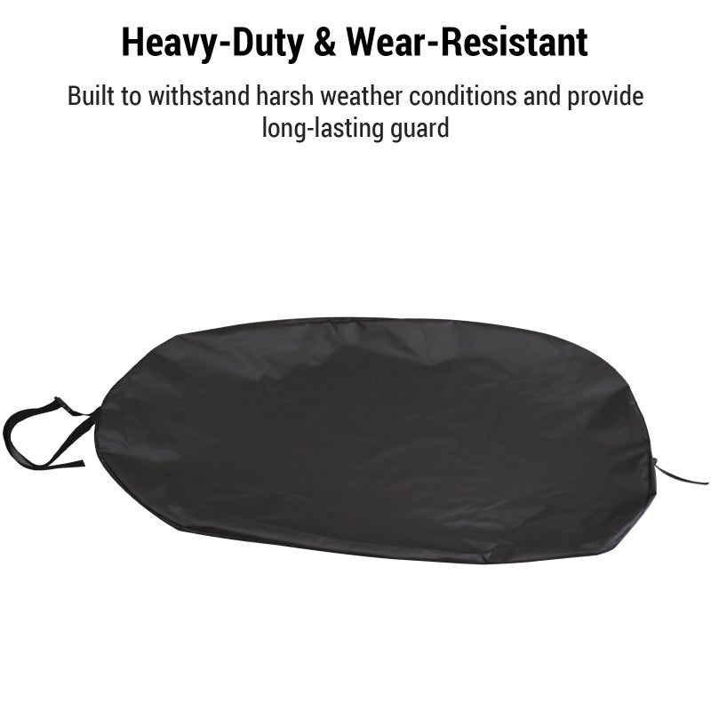 Kayak Cockpit Waterproof Cover Universal Adjustable Kayak Seat Cover with Drawstring Bag 420D Oxford Cloth Kayak Canoe Cockpit Protector - Image 2