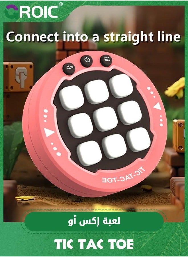 GROIC Electronic Tic Tac Toe Game, 3-in-1 Handheld Puzzle Game Console, Portable Fidget Toys Classic Board for Kids and Adults (Pink)  - Image 3