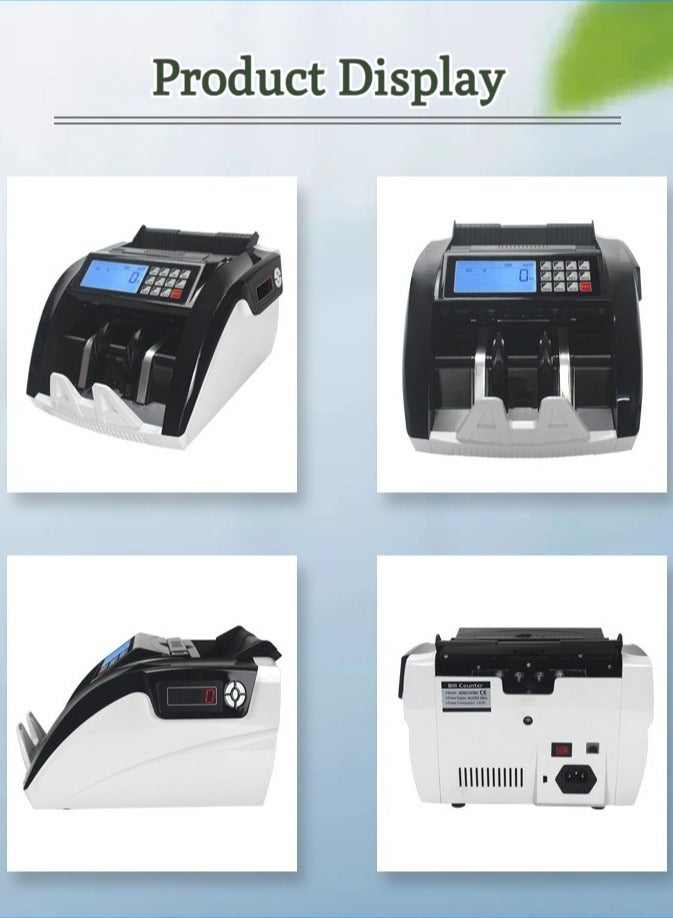 والالا جهاز كشف العملات المزيفة متعدد العملات بتقنية LED، آلة عد الأوراق النقدية الأجنبية، كشف مزدوج بالأشعة فوق البنفسجية/المغنطيسية للنقود، 900 قطعة/الدقيقة، سهل الاستخدام - Image 2