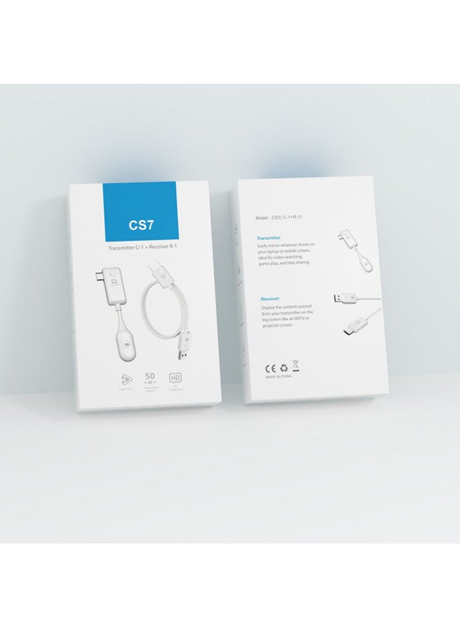 CS7 Point-to-Point HDMI Network Extender Typec Mobile Phone Computer Same Screen Point-to-Point Plug And Play Screen-Color:CS7