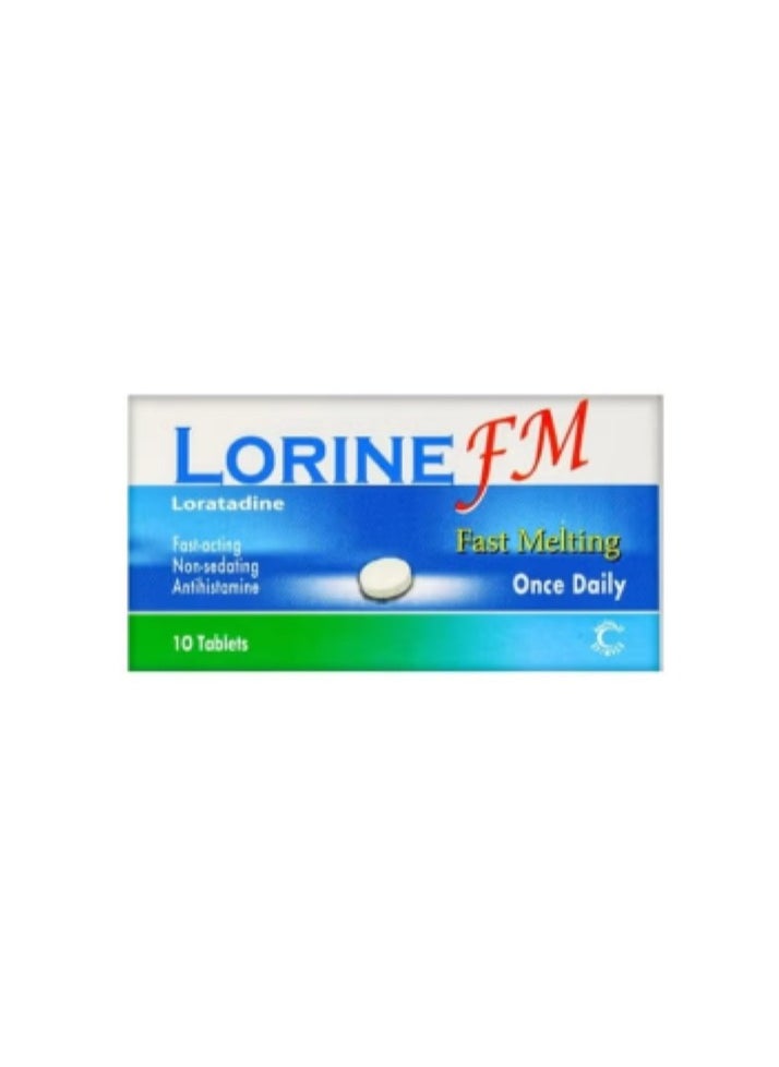 LORINE Loratadine FM 10mg Tablets - Fast-Acting Allergy Relief, 10 Count 