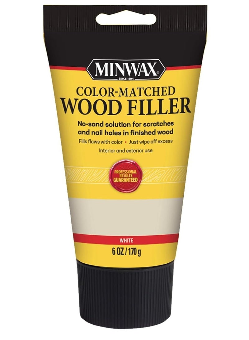 Minwax Color Matched Wood Filler White Professional Result Guaranteed 170 G - Image 1