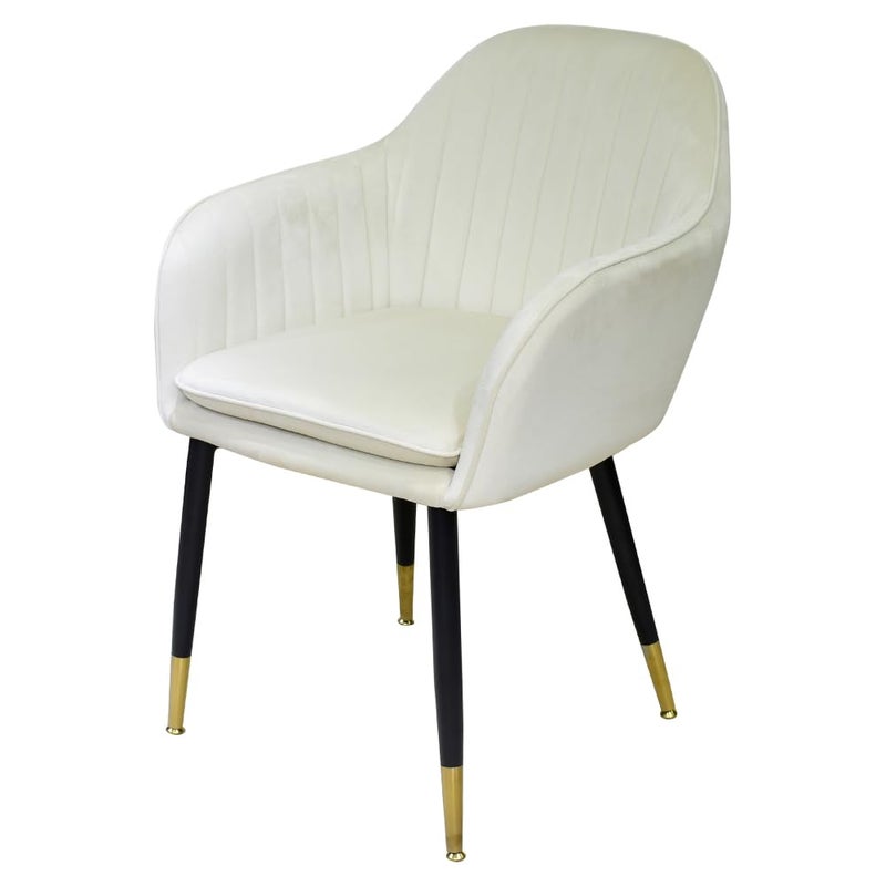 Creative Seating Dining Chairs Cushion Seat Chair for Living Room Bedroom Restaurant Modern Contemporary Upholstered with Black LegsL037p1black Leg White - Image 3