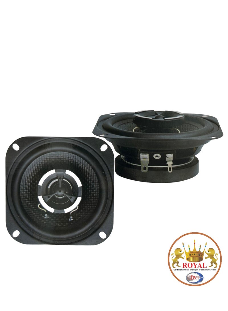 CARWALES ROYAL - Carwales 4-inch 120W 2-Way Coaxial Stereo Speaker for Cars HiFi Music Full Frequency Automotive Sound (CL-M140) (Black) - Image 2
