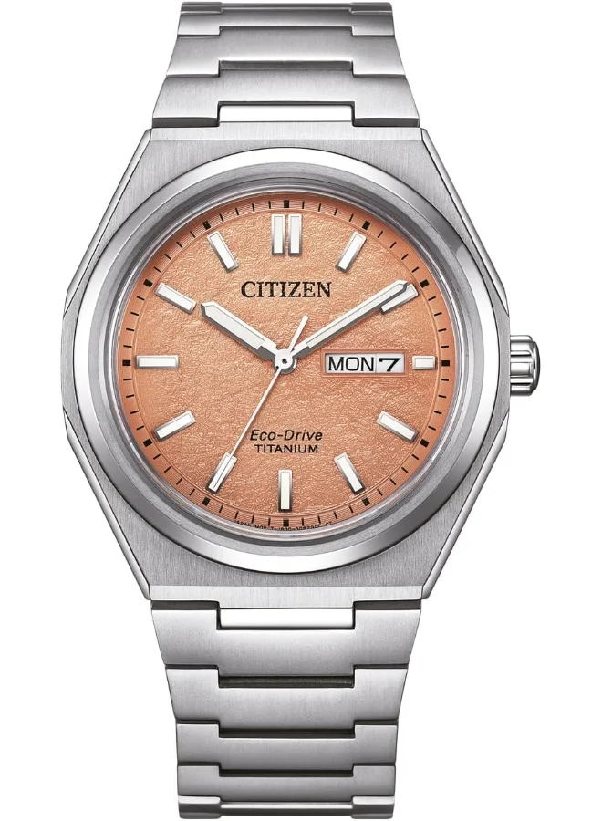 CITIZEN Citizen Men's Analogue Japanese Quartz Watch with Titanium Strap AW0130-85ZE