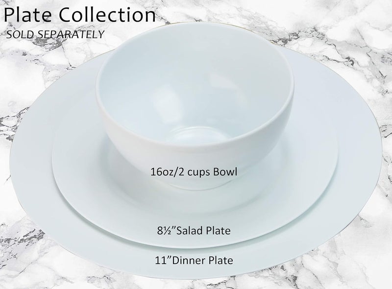 Reston Lloyd Calypso Basics by Reston Lloyd Melamine Dinner Plate Set of 6 White - Image 4