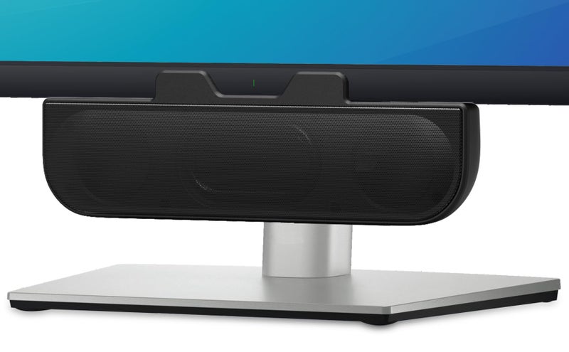XKX Computer Speakers for Desktop PC, Monitor Speakers, USB Plug-in, Wired, External Speaker for Laptop, Small Computer Soundbar for PC, with Loud Sound, Deep Bass, USB-C Adapter, Easily Clamp to Monitor - Image 1