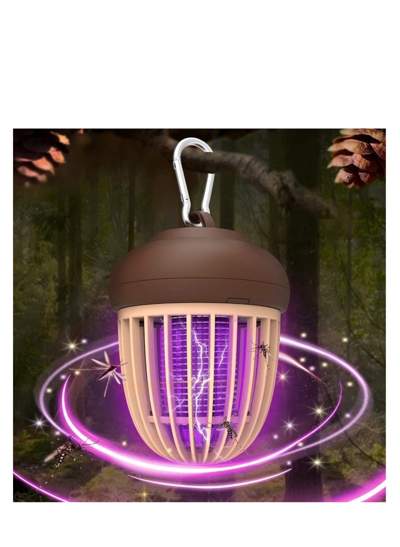Generic Bug Zapper Rechargeable Mosquito Killer, Indoor and Outdoor Electric Fly Trap with Light Hanging Loop USB Killing Lamp Portable LED, Cordless Powered Waterproof Bug Fly Trapper  - Image 5