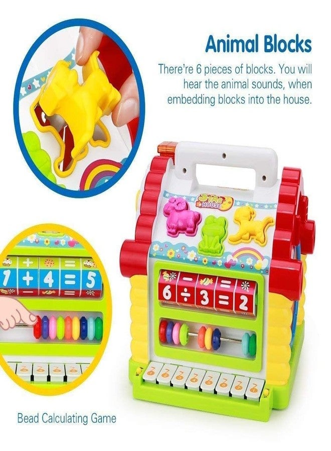GEMCZA Blocks Activity Cube Play Center Early Educational Toys,Colorful Musical Baby House with Shape Sorters,Musical Piano Keys,Blocks Activity Cube,Multi Game Play Cube(Activity Cube) - Image 2