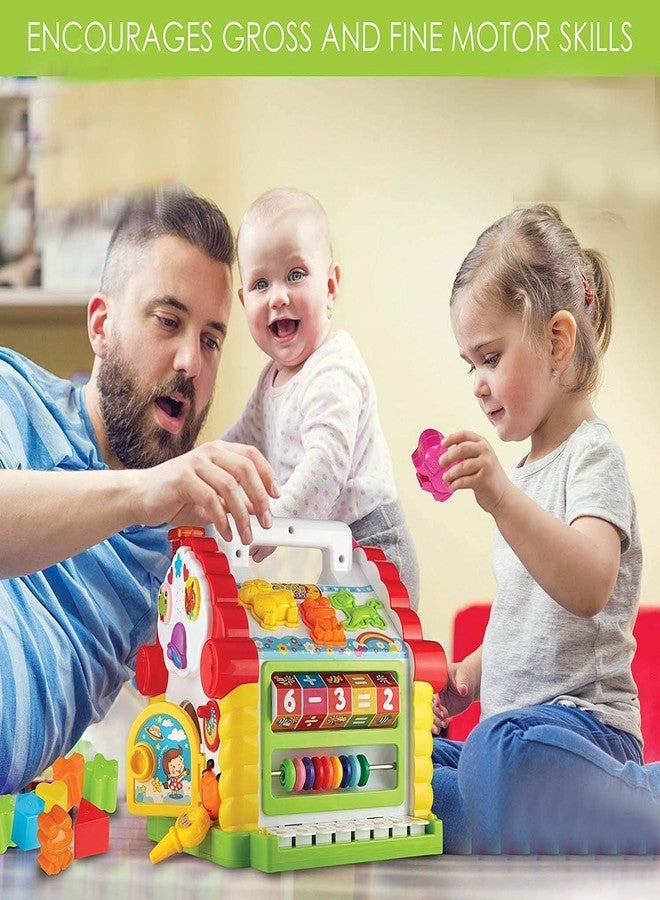 GEMCZA Blocks Activity Cube Play Center Early Educational Toys,Colorful Musical Baby House with Shape Sorters,Musical Piano Keys,Blocks Activity Cube,Multi Game Play Cube(Activity Cube) - Image 4