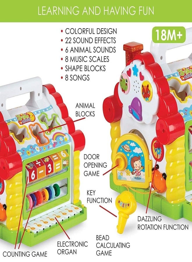 GEMCZA Blocks Activity Cube Play Center Early Educational Toys,Colorful Musical Baby House with Shape Sorters,Musical Piano Keys,Blocks Activity Cube,Multi Game Play Cube(Activity Cube) - Image 5
