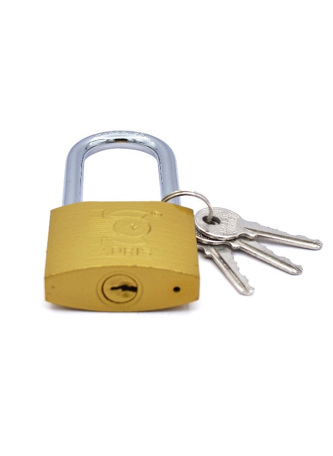 KADRIS Heavy-Duty Security Padlock Long HA-1432, Weather-Resistant in Solid Brass Lock 50 MM - Padlock  shackle with Keys for Sheds, Storage Unit, School, Gym Locker, Fence, Toolbox, Hasp Storage  - Image 4