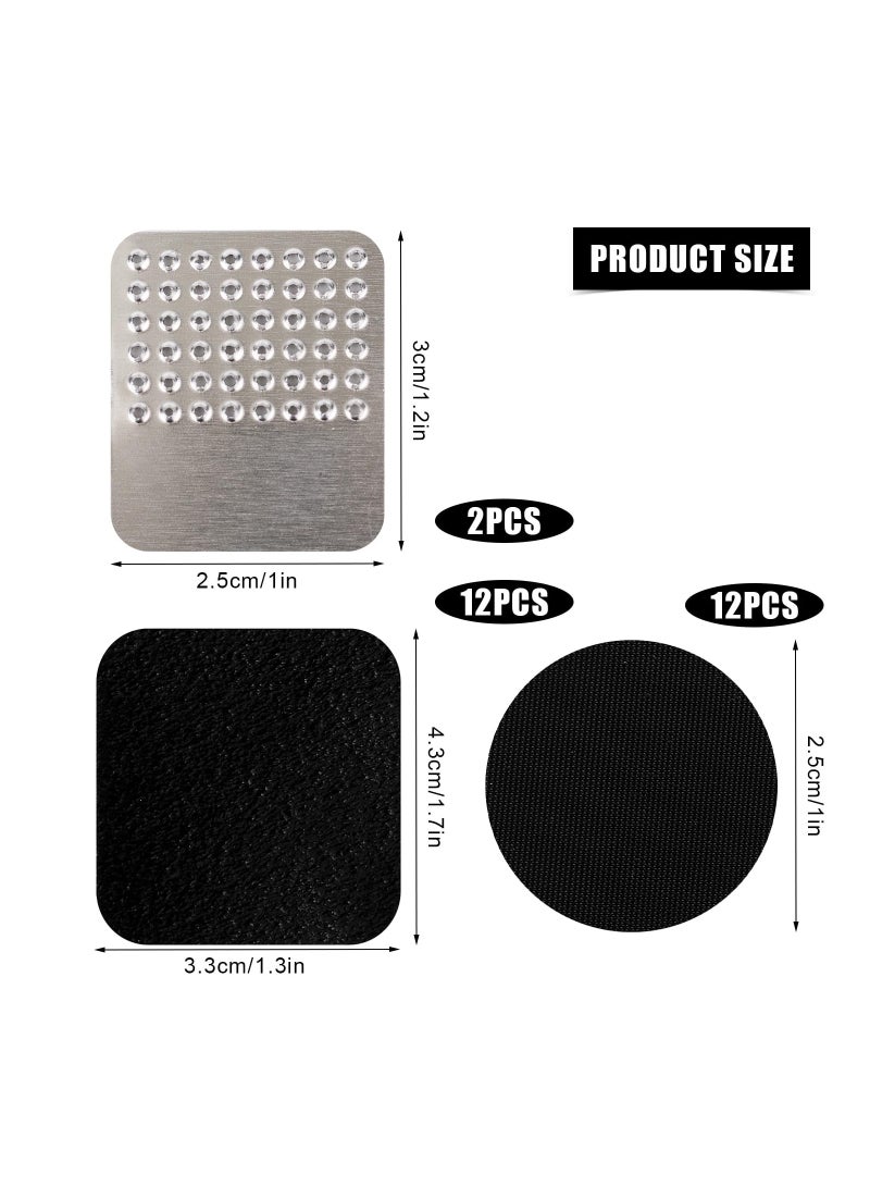 Zikra Puncture Bike Tire Repair Kit, 24pcs Tire Patches and 2pcs Metal Rasps, Bicycle Tire Repair Kit, Practical Bike Tire Patch Kit Road Bike Tire Patch Tool Easy & Quick Repair for Bicycles(26pcs ) - Image 4