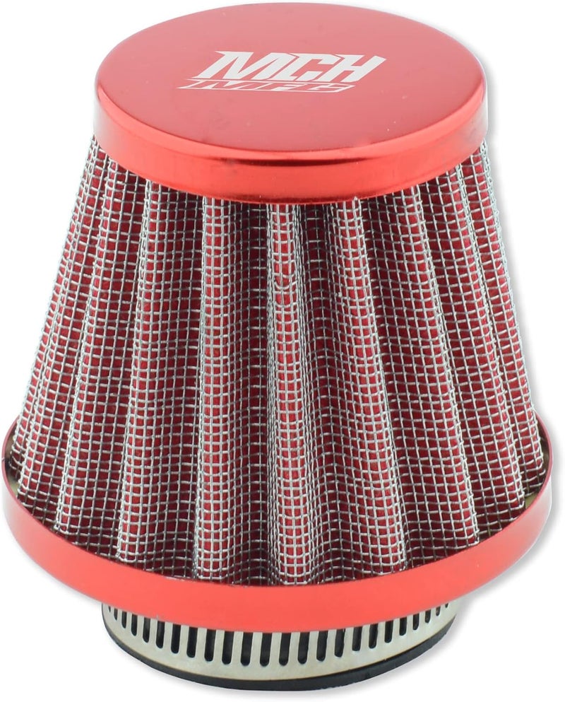 MCHMFG Motorcycle Air Filter 38mm for SSR 110cc 125cc Coolster CRF Dirt Pit Bike GY6 50cc Scooter Moped QMB139 Engine Parts (Red) - Image 1