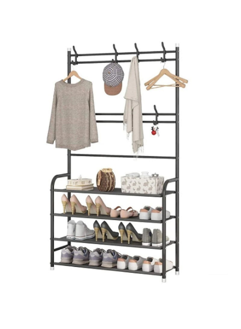 منظم أحذية معدني قوي من الفولاذ المقاوم للصدأ، 4 طبقات قوية - Image 1