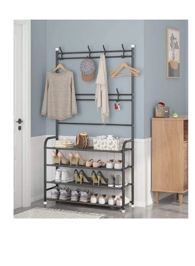 منظم أحذية معدني قوي من الفولاذ المقاوم للصدأ، 4 طبقات قوية - Image 2