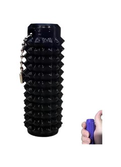 Spiky Massage Fidget Keychain for Anxiety Relief and Stress Reduction, Calming Tool for Focus and Relaxation in Black Color