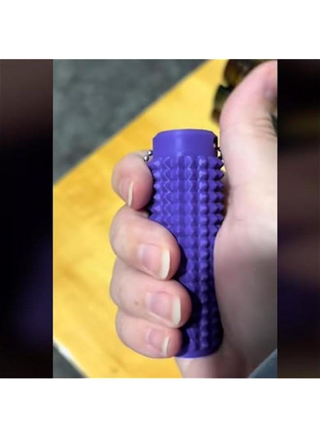 Arabest - Spiky Massage Fidget Keychain for Anxiety Relief and Stress Reduction, Calming Tool for Focus and Relaxation in Black Color - Image 1