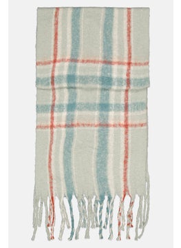 Vintage Havana Men Checkered Brush Tassel Scraves 220 x 45 cm, Multicolor  - Image 2