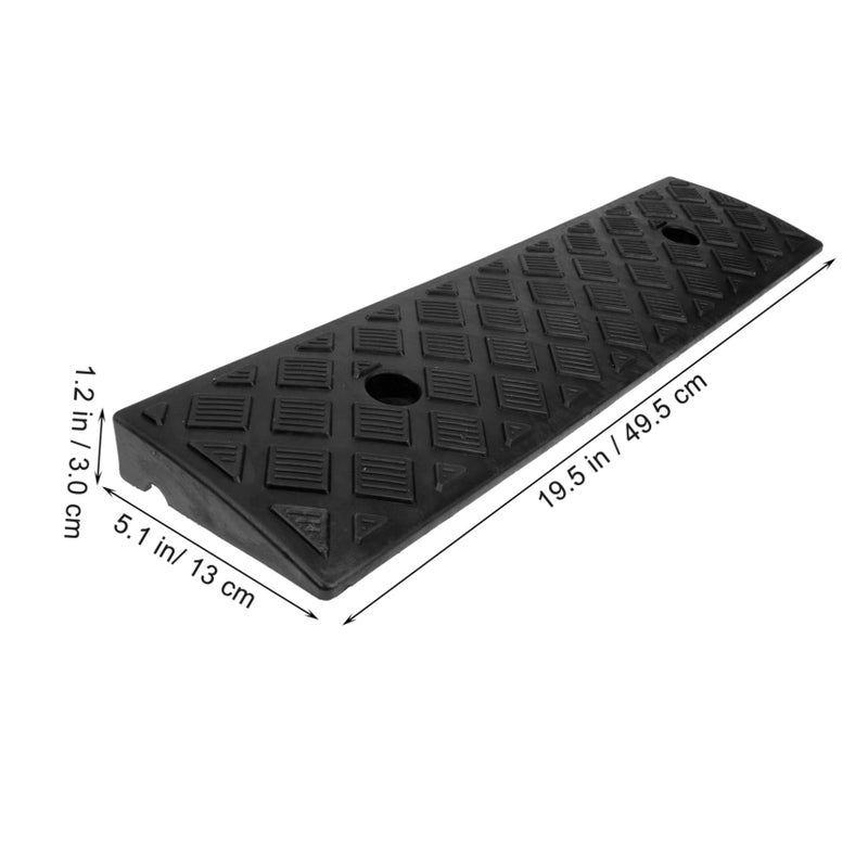 Car Door Step Mat Removable Wheelchair Ramp Driveway Curb Ramps For Low Cars Stair Carpet Heavy Duty Black - Image 3
