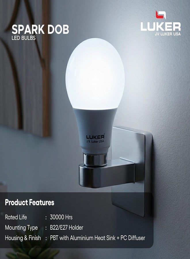 LUKER JVLuker 30W LED Bulb B22 Base Energy Efficient Light 120 Degree Wide Beam Coverage High CRI Surge Protection Lights for Home and Office Indoor & Outdoor, 1 Year Warranty (Pack of 1, White) - Image 4