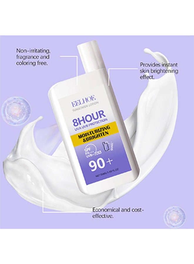 EELHOE SPF 90+ Sunscreen Lotion-Long Lasting Waterproof And Sweat-Proof UVB+UVA Protection Sunscreen For All Skin 50ml - Image 3