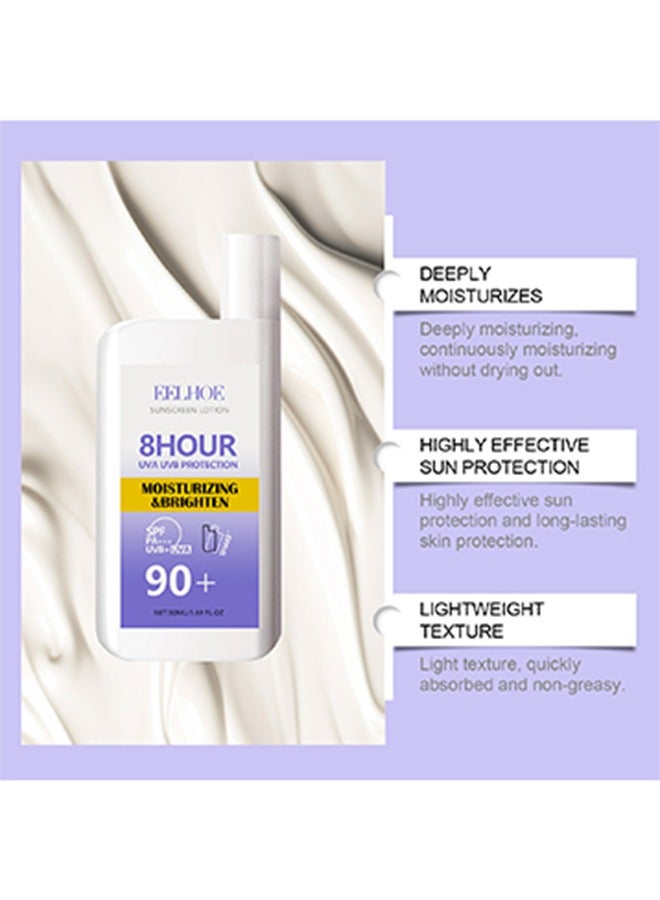 EELHOE SPF 90+ Sunscreen Lotion-Long Lasting Waterproof And Sweat-Proof UVB+UVA Protection Sunscreen For All Skin 50ml - Image 5