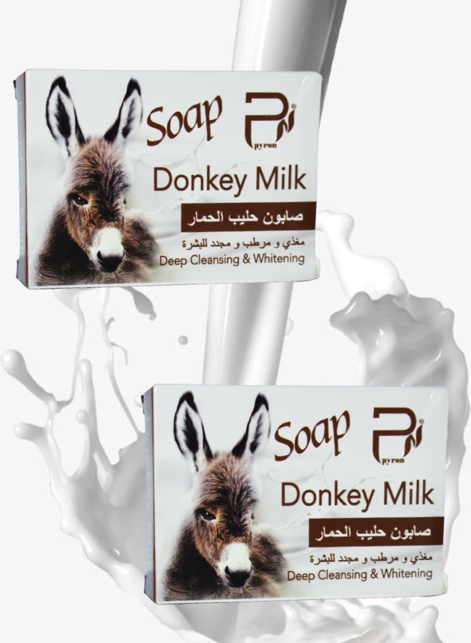 PYRON 2 pieces Pyron Donkey Milk Soap Deep Cleansing And Whitening - Image 1