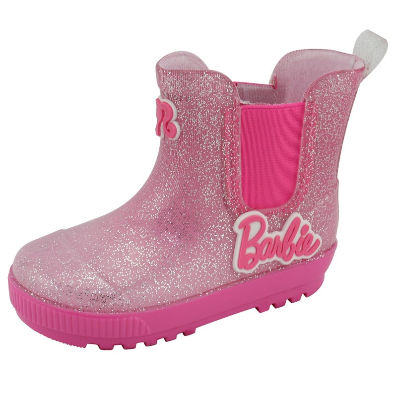 Barbie Toddler Chelsea Rain Boots, Waterproof Rubber Kids Boots - Pink Ombre Glitter, Size 5 - Image 1