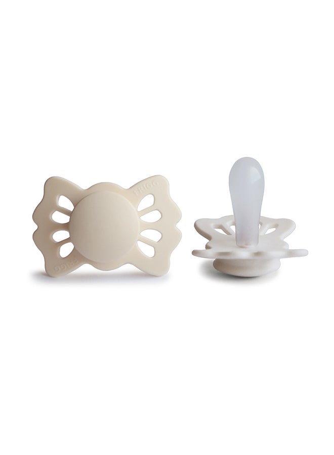 FRIGG لهاية FRIGG المحظوظة المصنوعة من السيليكون المتناظر 0-6 أشهر 1-Pack كريمي - الحجم 1 - Image 2