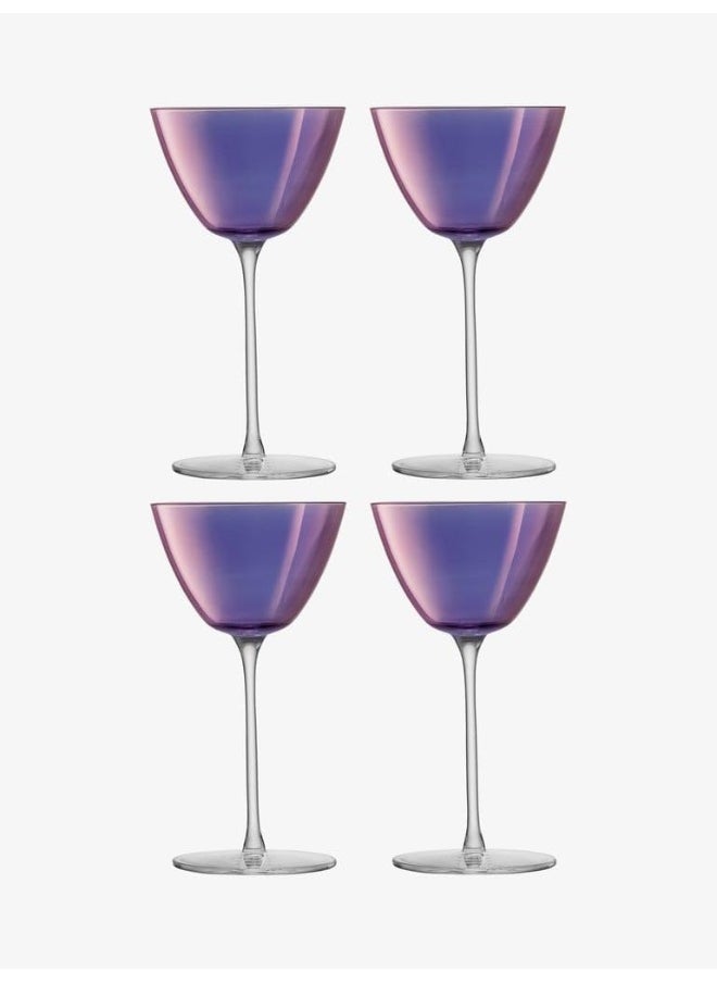 LSA International LSA International LS 579448 Paars Aurora Martini Glass 195 ml Set of 4  - Image 2