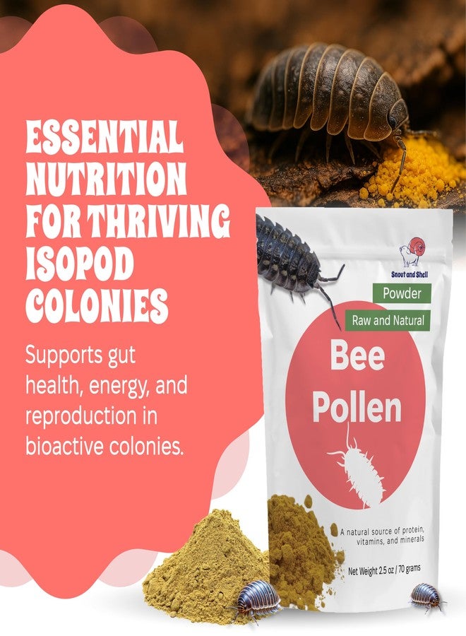 Snout and Shell Bee Pollen Powder for Isopods - 100% USA-Sourced Natural Bug and Insect Supplement - Breeding Support for Bioactive Enclosures - Fine Powder Clean-Up Crew Food - 2.5 oz - Image 5