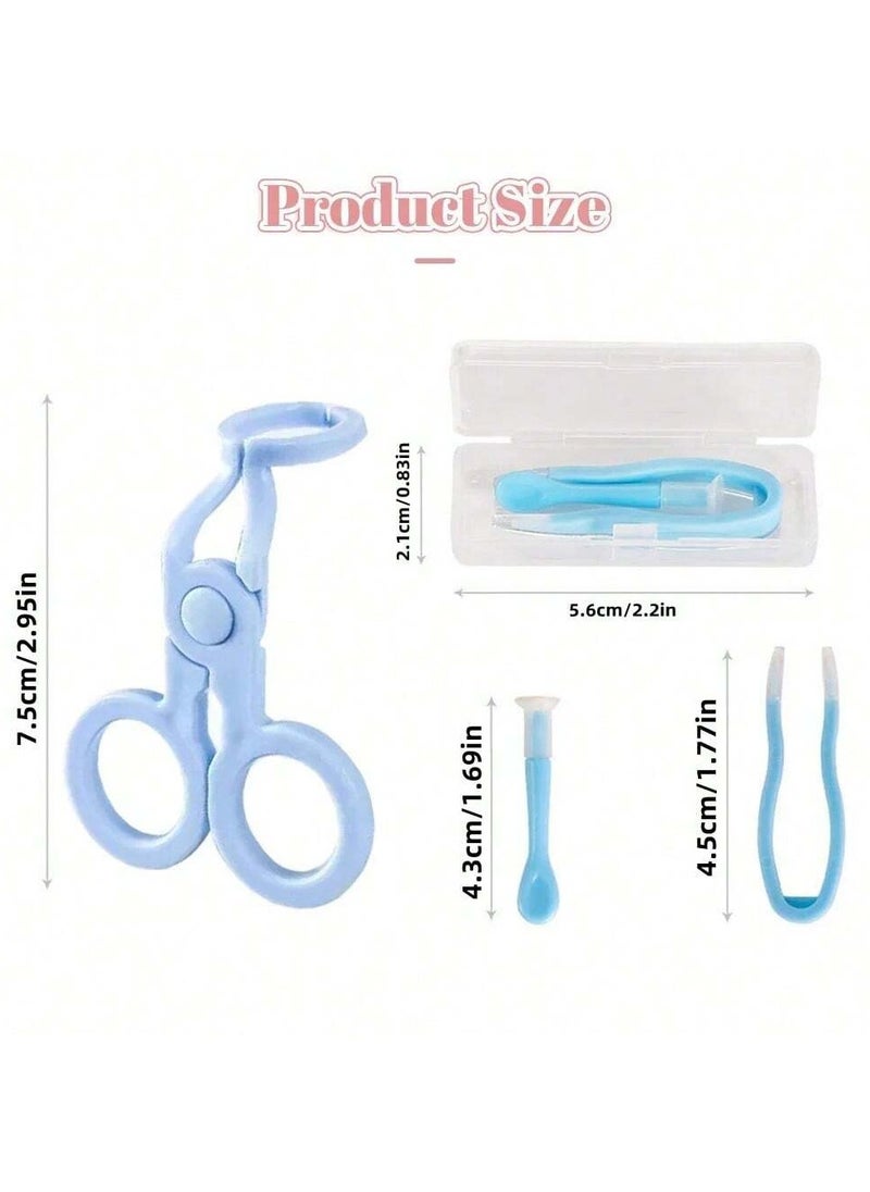 KHAJUL 1 Set of Women Eye Care Tools for Inserting and Removing Contact Lenses Soft Plastic Tweezers Scraper Suction Cup for Lens Accessories Beauty Tools (Pink)  - Image 3