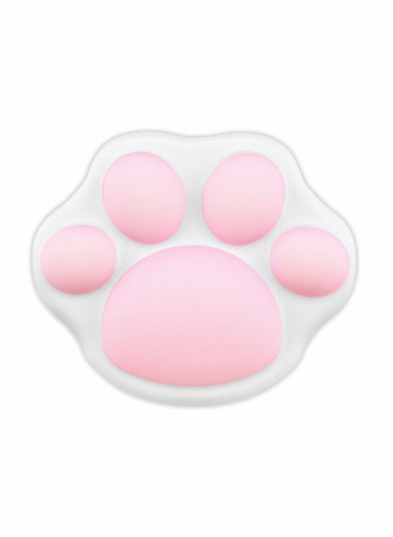 Captaintech Mouse Pad Cute Wrist Support Cat Paw Pattern, Comfortable Soft Wrist Rest Hand Pillow Relief Hand’s Pain with Non Slip Rubber Base - Image 1