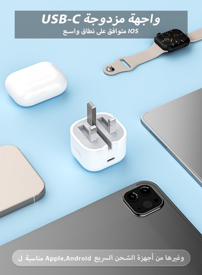 cocohome IPhone 20W Fast Charger | USB C Wall Fast Charger with 1M Type C to C Charging Cord Compatible with IPhone 15/16/17/Pro Max/Pro/Plus and all Type C Mobile - Image 4