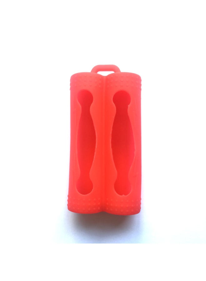 Double-section 18650 Double-section Battery Silicone Case Power Lithium Battery Case Double-Section Anti-drop Collision Anti-short Circuit-Color:Green 18650 Double Battery Silicone Case - Image 5