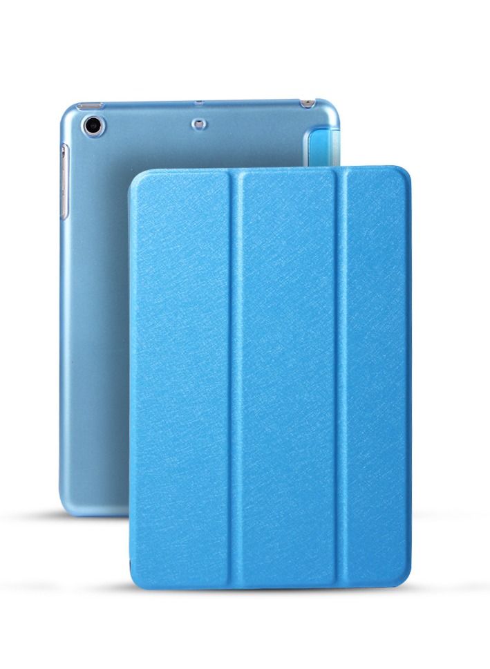 Loquat Three Fold Smart Protective Case For Blue iPad