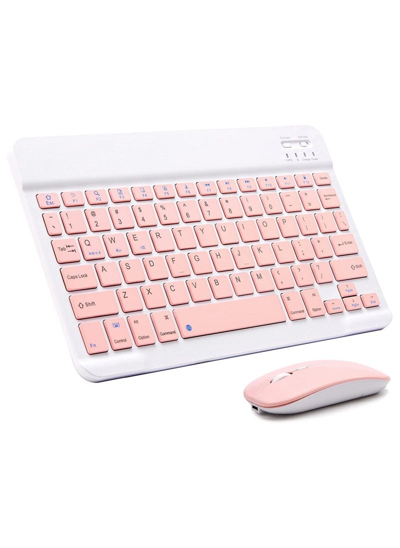 ELTRAZONE - Ultra-Slim Bluetooth Keyboard and Mouse Combo Rechargeable Portable Wireless Keyboard Mouse Set for Apple iPad iPhone iOS 13 and Above Samsung Tablet Phone Smartphone Android Windows - Image 1