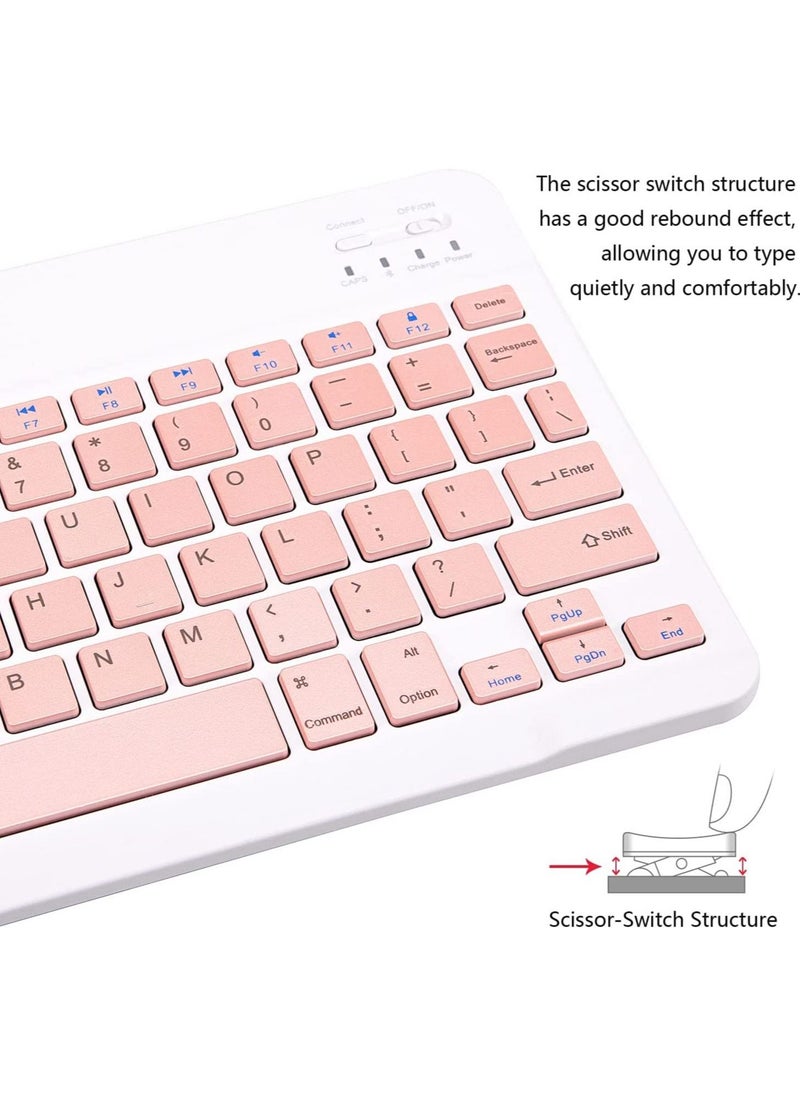 ELTRAZONE - Ultra-Slim Bluetooth Keyboard and Mouse Combo Rechargeable Portable Wireless Keyboard Mouse Set for Apple iPad iPhone iOS 13 and Above Samsung Tablet Phone Smartphone Android Windows - Image 1