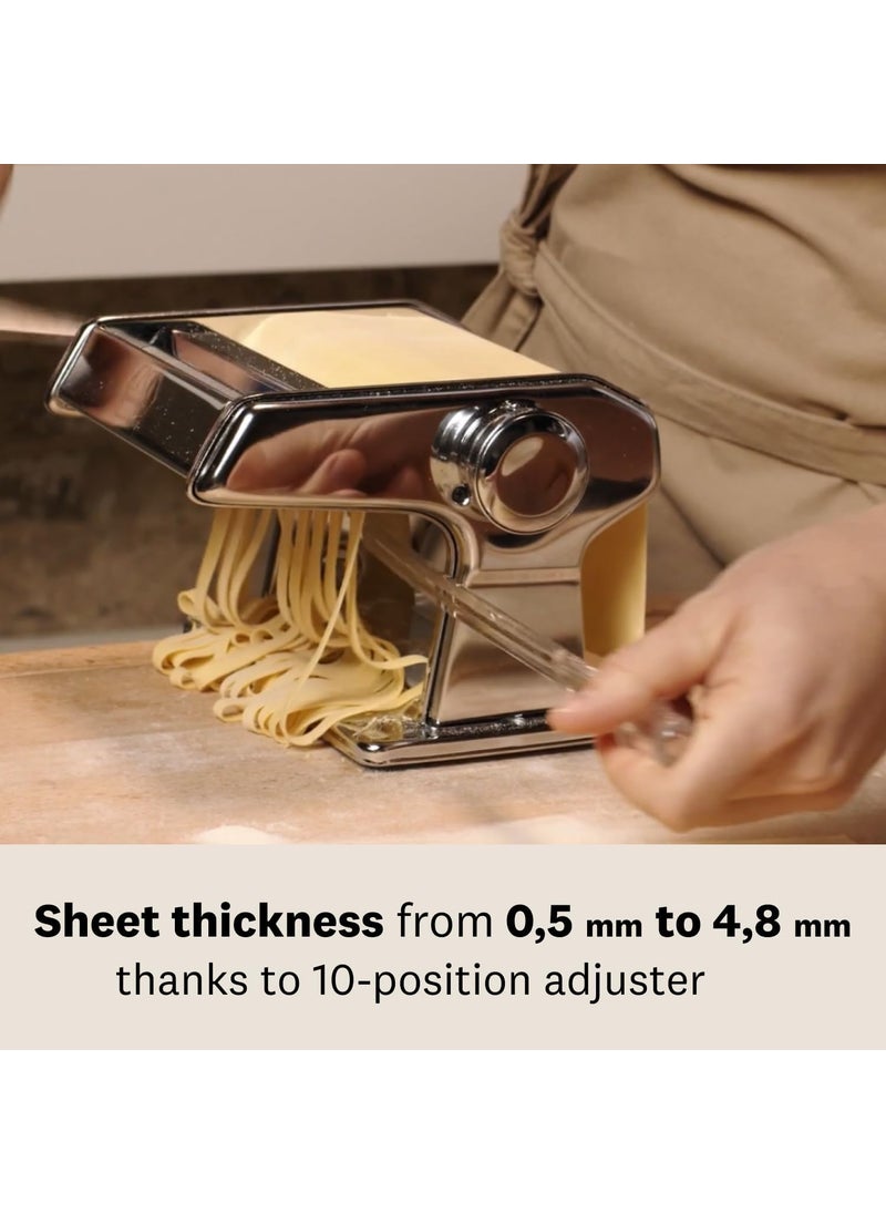 MARCATO MARCATO Made in Italy Ampia 180 Classic Manual Pasta Machine Chrome Steel Makes Lasagne Fettuccine  Tagliolini  - Image 4
