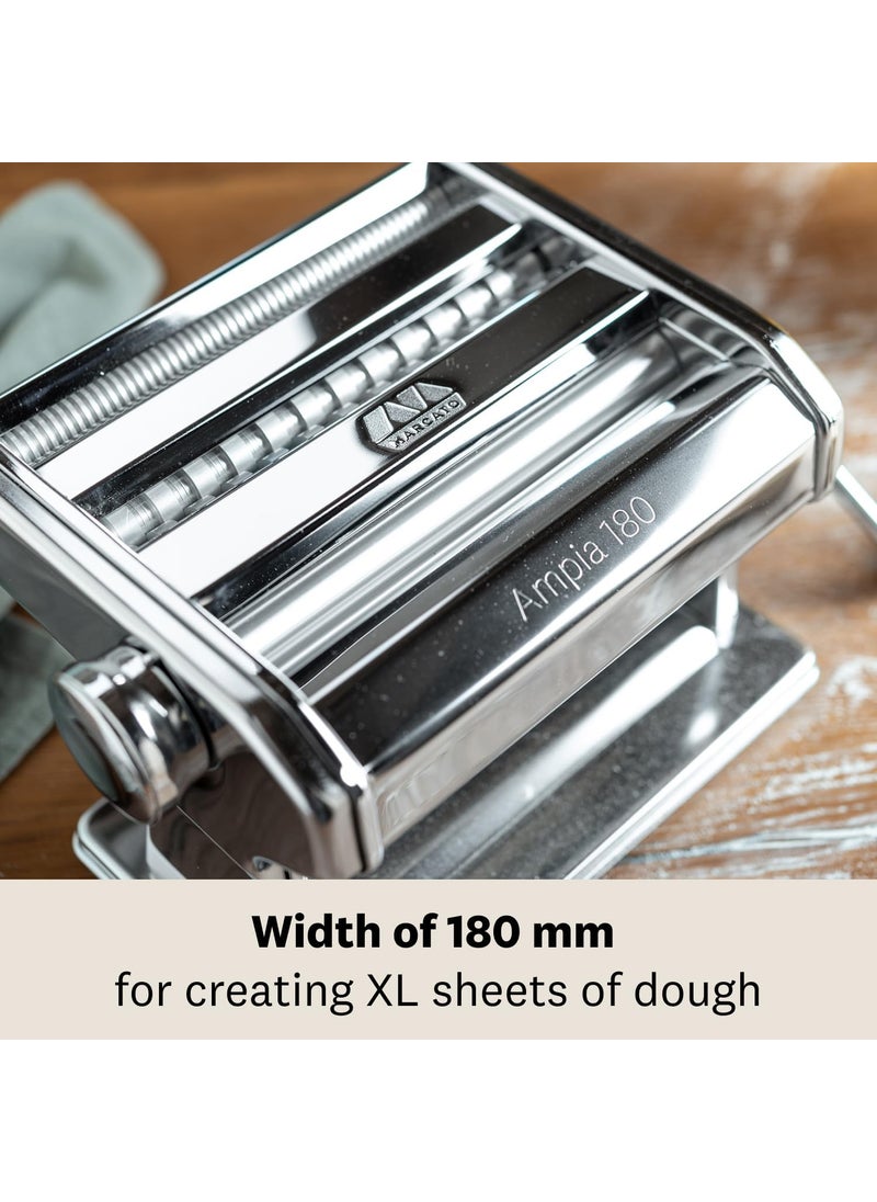 MARCATO MARCATO Made in Italy Ampia 180 Classic Manual Pasta Machine Chrome Steel Makes Lasagne Fettuccine  Tagliolini  - Image 5