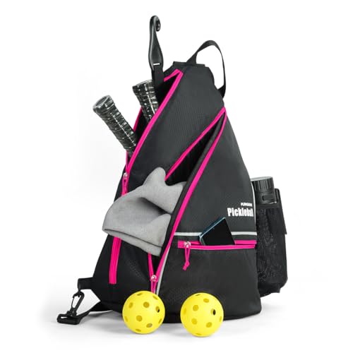 Mangrove Pickleball Bag for Women, Pickleball Backpack Adjustable Sling Bag with Fence Hook, Upgraded Capacity, Safety Pocket, Water Bottle Holder - 2026 Design Pickle Ball Paddle Bags (Pink) - Image 1