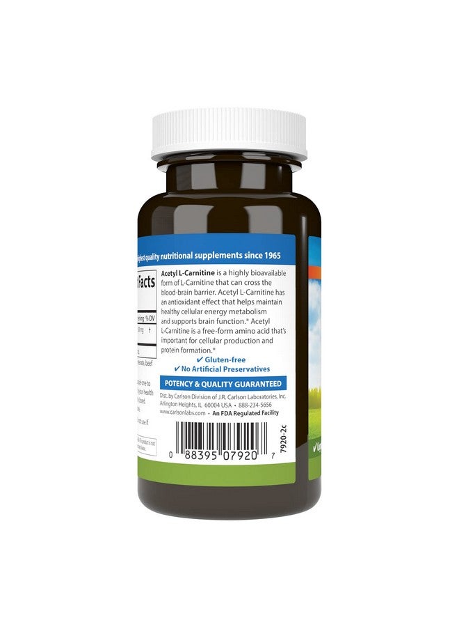 Carlson Labs Acetyl L Carnitine 500Mg 60 Capsules - Image 4