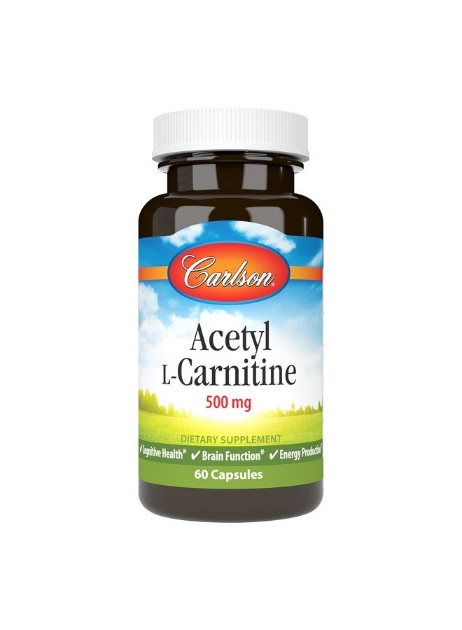 Carlson Labs Acetyl L Carnitine 500Mg 60 Capsules - Image 2