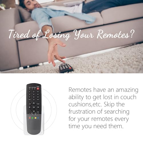 SIBRANT 2 Pcs Remote Control Holder Wall Mount, TV Controller Holder, Self Adhesive Remote Holder, Wall Pen Holder Storage Accessories for Home Office School（Clear） - Image 5