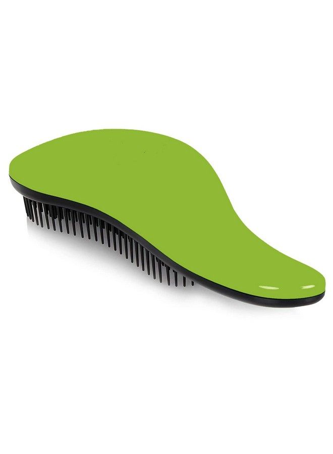 Scarlet Line Compact Styler Detangling Hair Brush Tangle Tamer Hair Brush Detangler Comb Brush For Thick Thin Curly Straight Wet N Dry Hair_Black N Green - Image 1