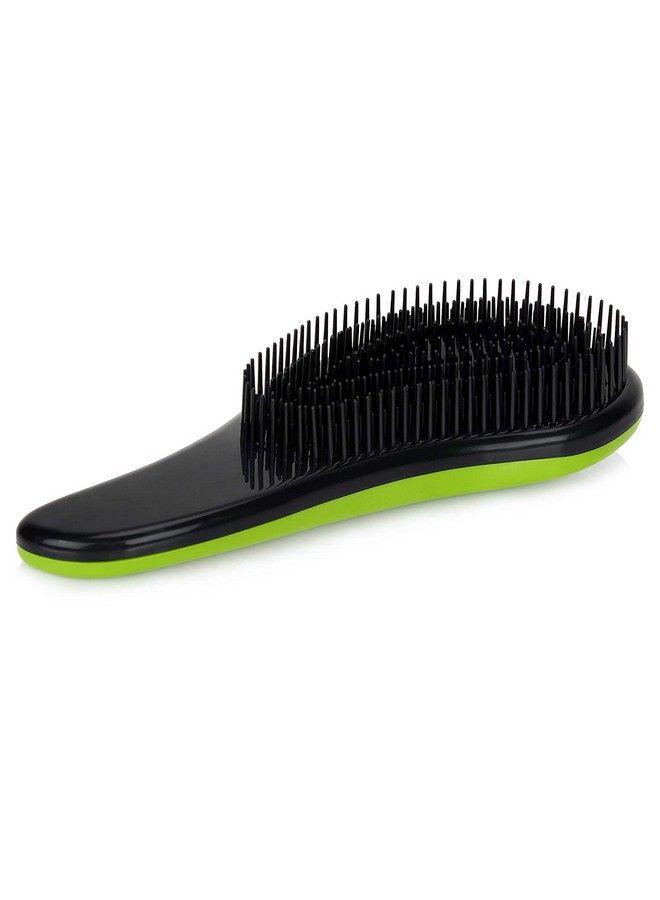 Scarlet Line Compact Styler Detangling Hair Brush Tangle Tamer Hair Brush Detangler Comb Brush For Thick Thin Curly Straight Wet N Dry Hair_Black N Green - Image 5