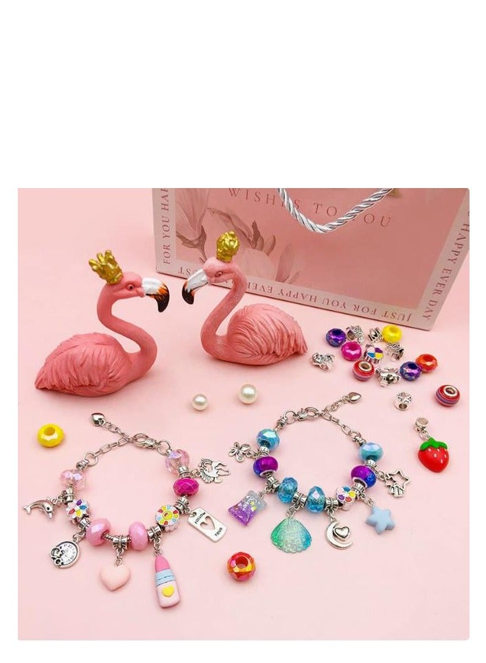 Charm Bracelets Making Kit for Girls, 99 Pieces of Jewelry Making Set with Jewelry Box, DIY Jewelry Making Toy Gift Set, Suitable for Girls 6-12 Years Old  - Image 5