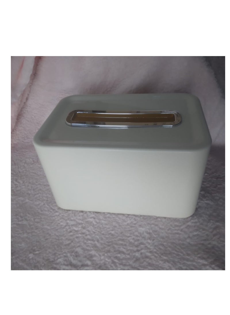 Generic Facial Tissue and Cloth Napkin Holder Box Organizer Suitable for Bathroom, Bedroom and Office  - Image 2