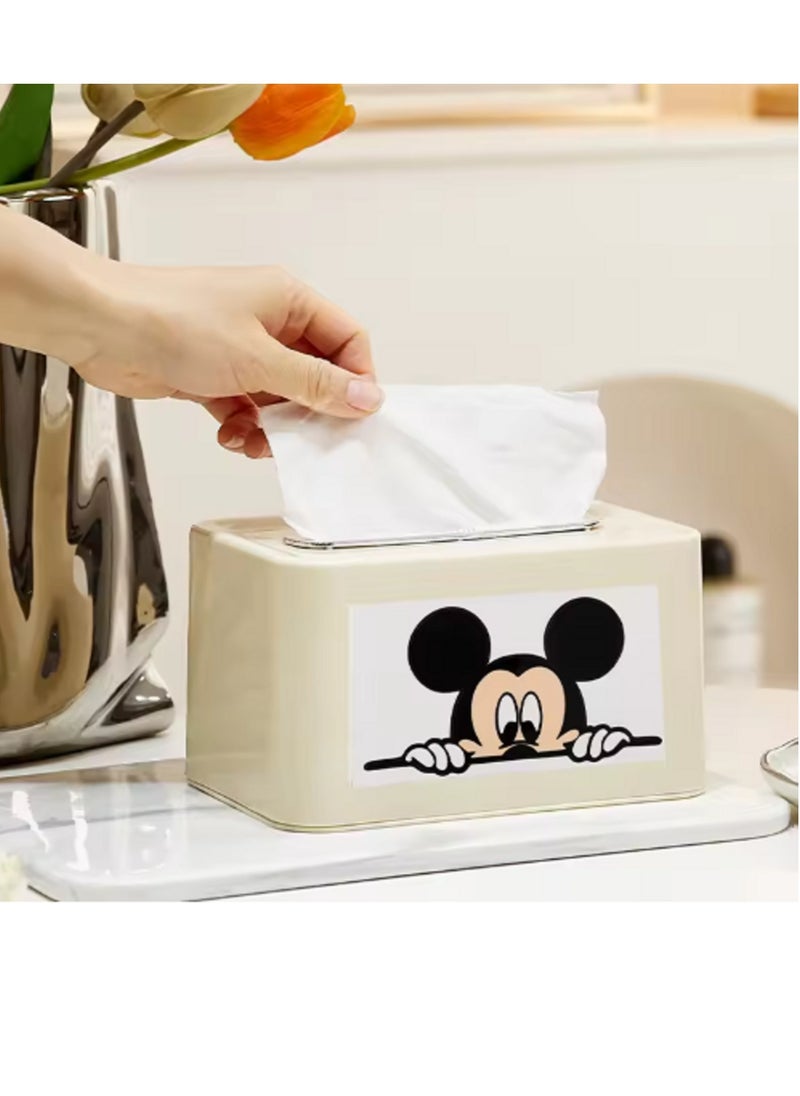 Generic Facial Tissue and Cloth Napkin Holder Box Organizer Suitable for Bathroom, Bedroom and Office  - Image 3